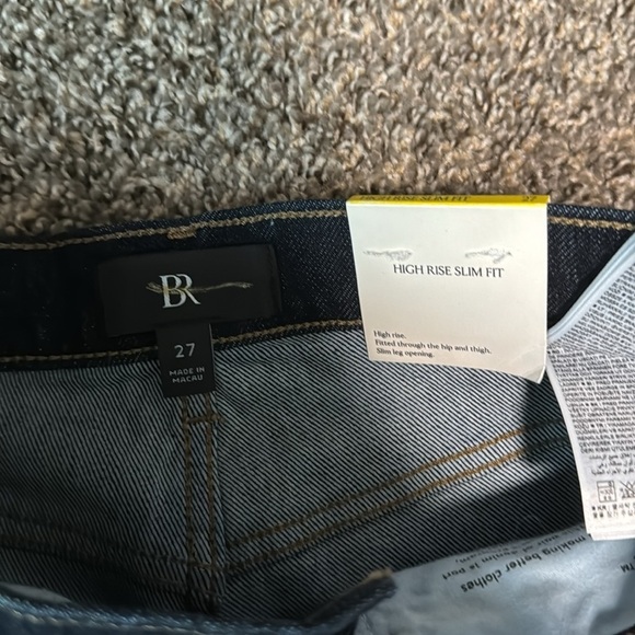 AS IS! NWT! Banana Republic Rinse Dark Wash The Slim Jean - Size 27 🔹 - Picture 6 of 11
